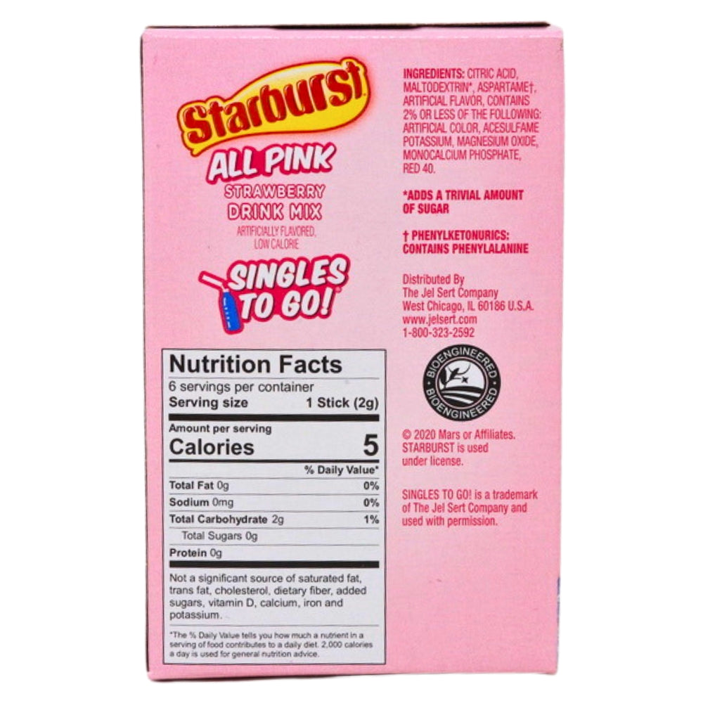 Starburst All Pink Drink Mix Singles To Go