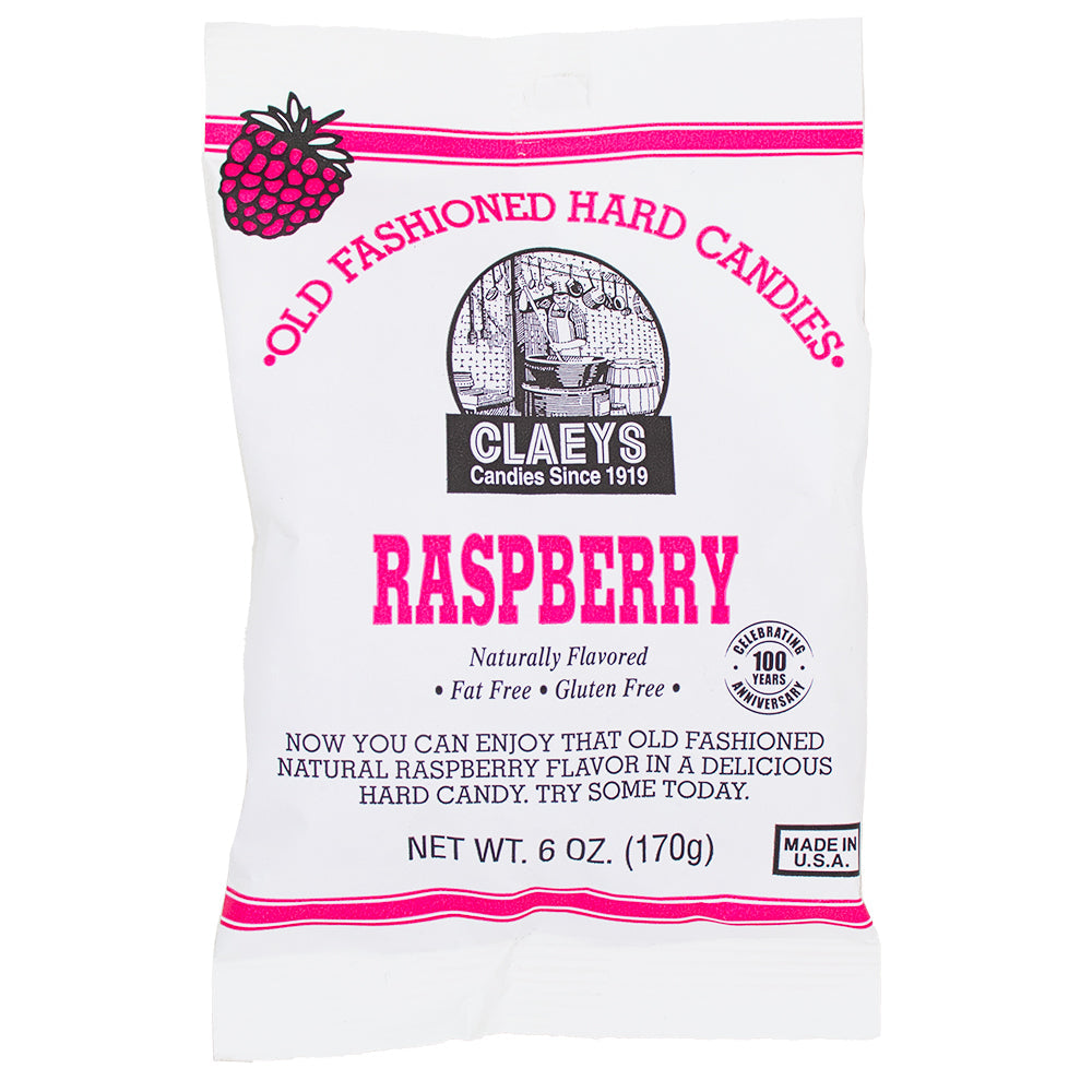 Claeys Raspberry Old Fashioned Hard Candies - 6 oz