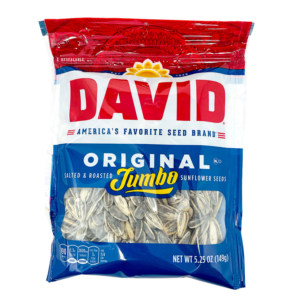 DAVID Original Jumbo Sunflower Seeds - 5.25 oz