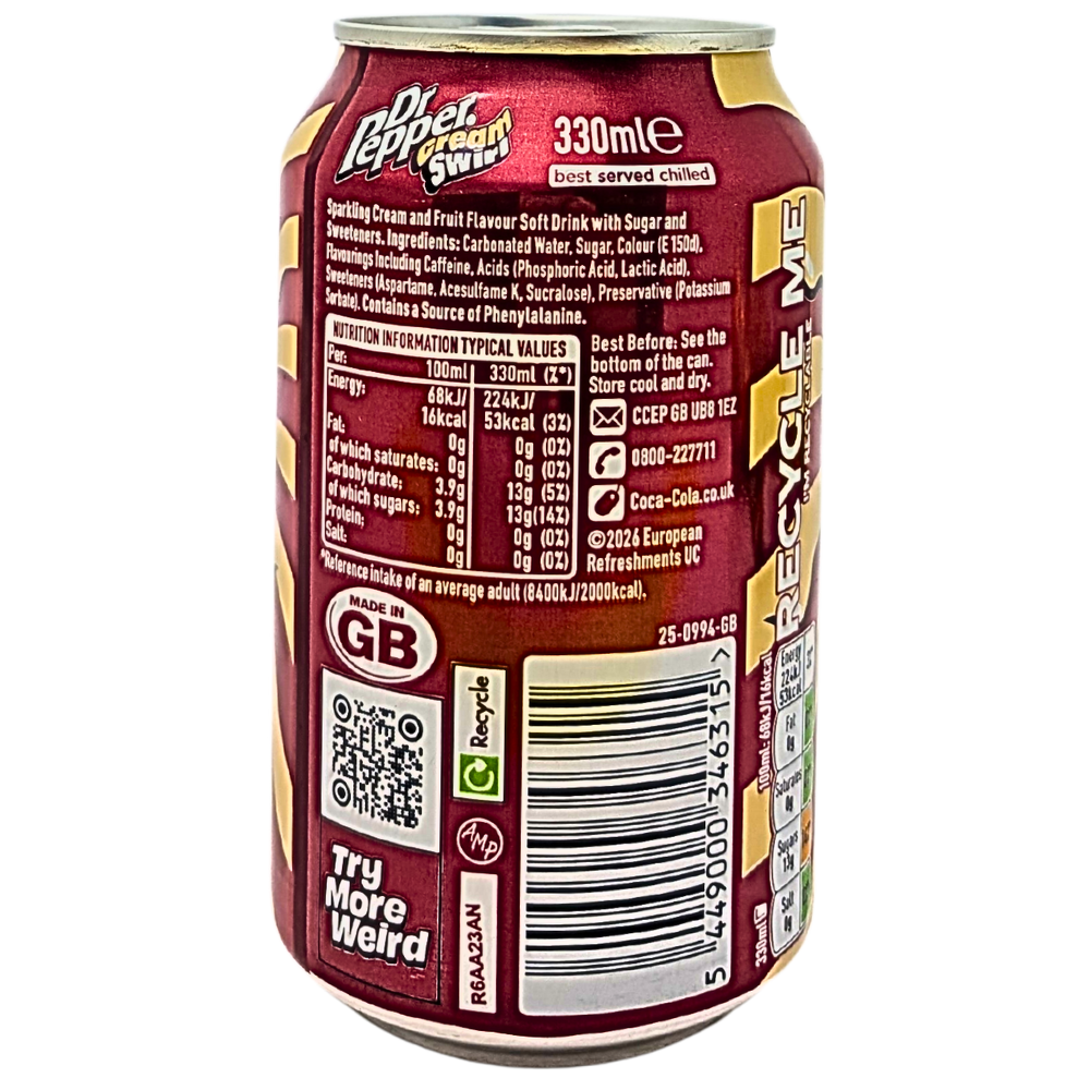 Dr Pepper Cream Swirl (UK) - 330mL