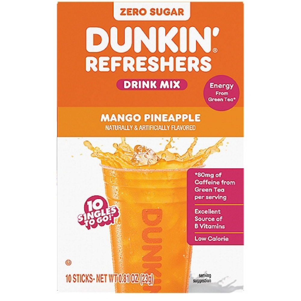 Dunkin' Singles To Go Zero Sugar - Mango Pineapple - 10 Pack