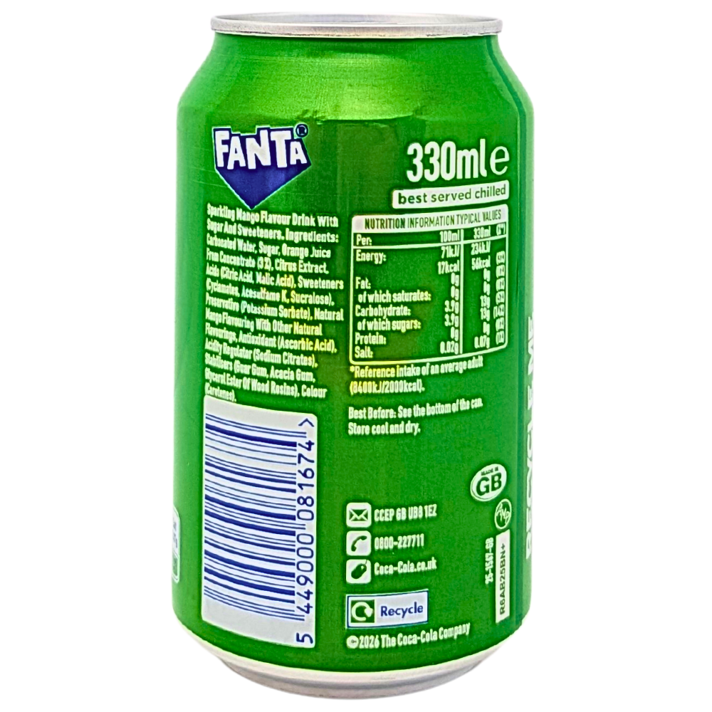 Fanta Mango (UK) - 330mL