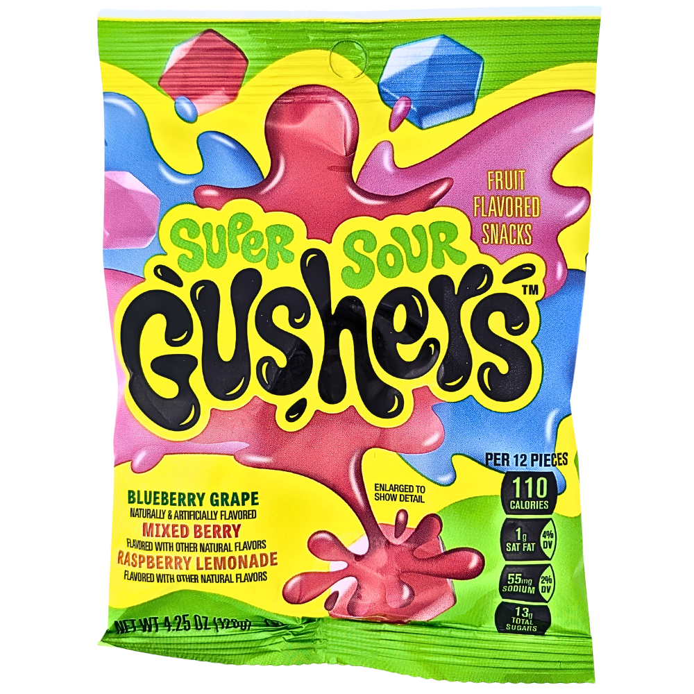 Fruit Gushers Super Sour Berry - 4.25oz