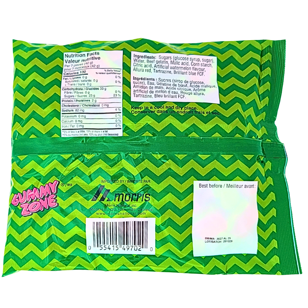 Gummy Zone Sour Watermelon Slices - 1kg