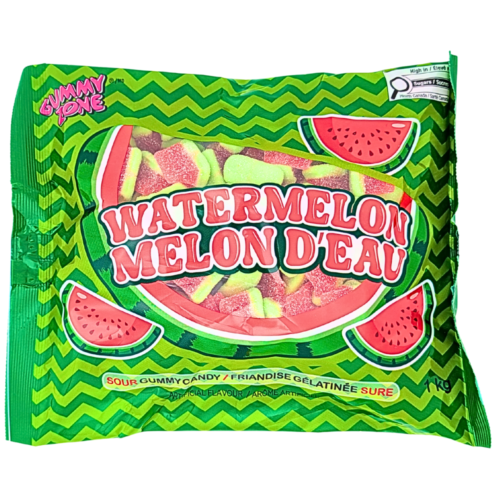 Gummy Zone Sour Watermelon Slices - 1kg