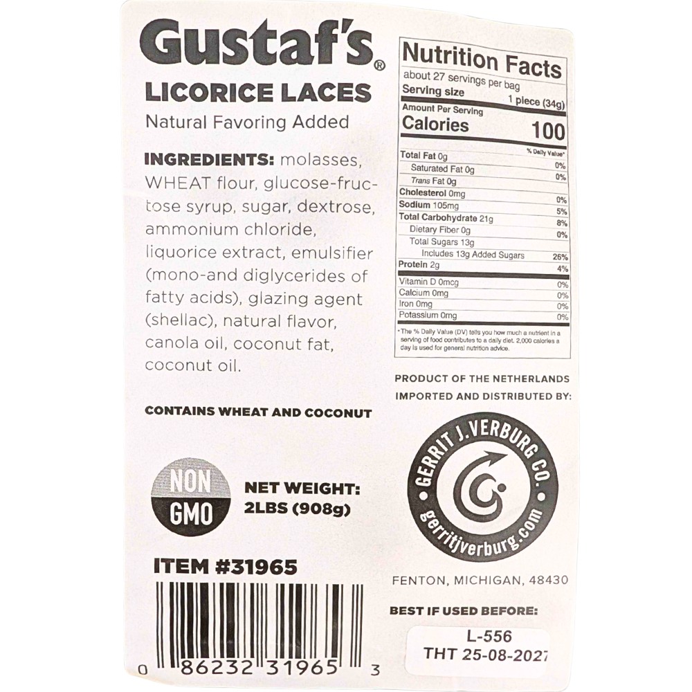 Gustaf's Black Licorice Laces