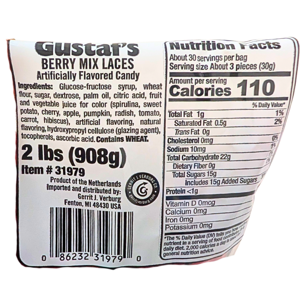 Gustaf's Very Berry Mix Laces - 2lb