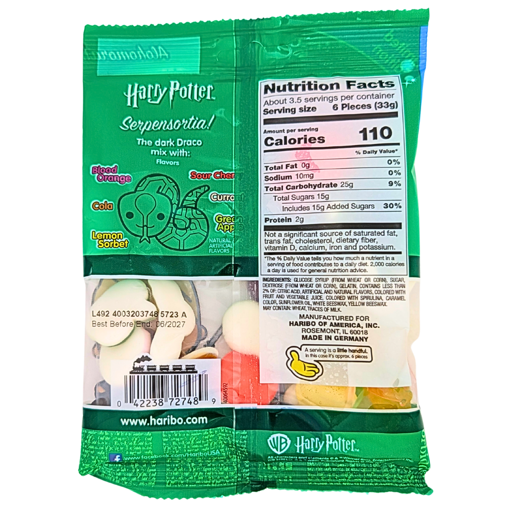Haribo Harry Potter Sour Draco Malfoy - 4oz
