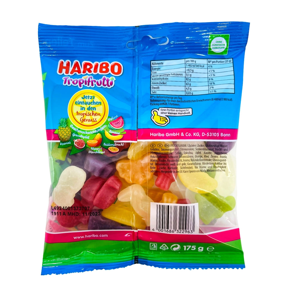 Haribo Tropifrutti Gummy Candy (Germany) - 175g