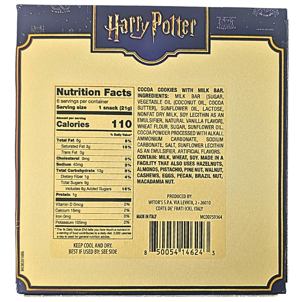 Harry Potter Hogwarts Express Snack Cocoa Cookies Milk Bar - 4.44oz