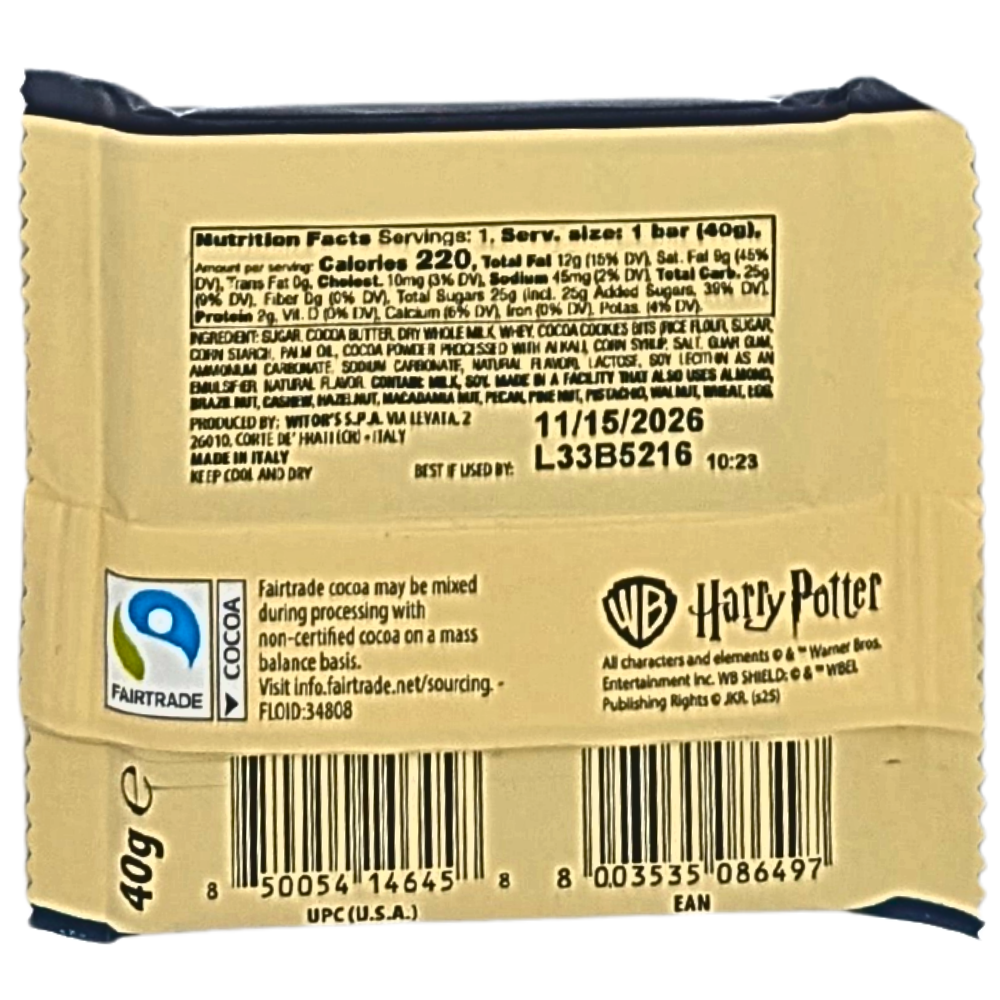 Harry Potter White Chocolate Crunchy Cookies - 1.41oz
