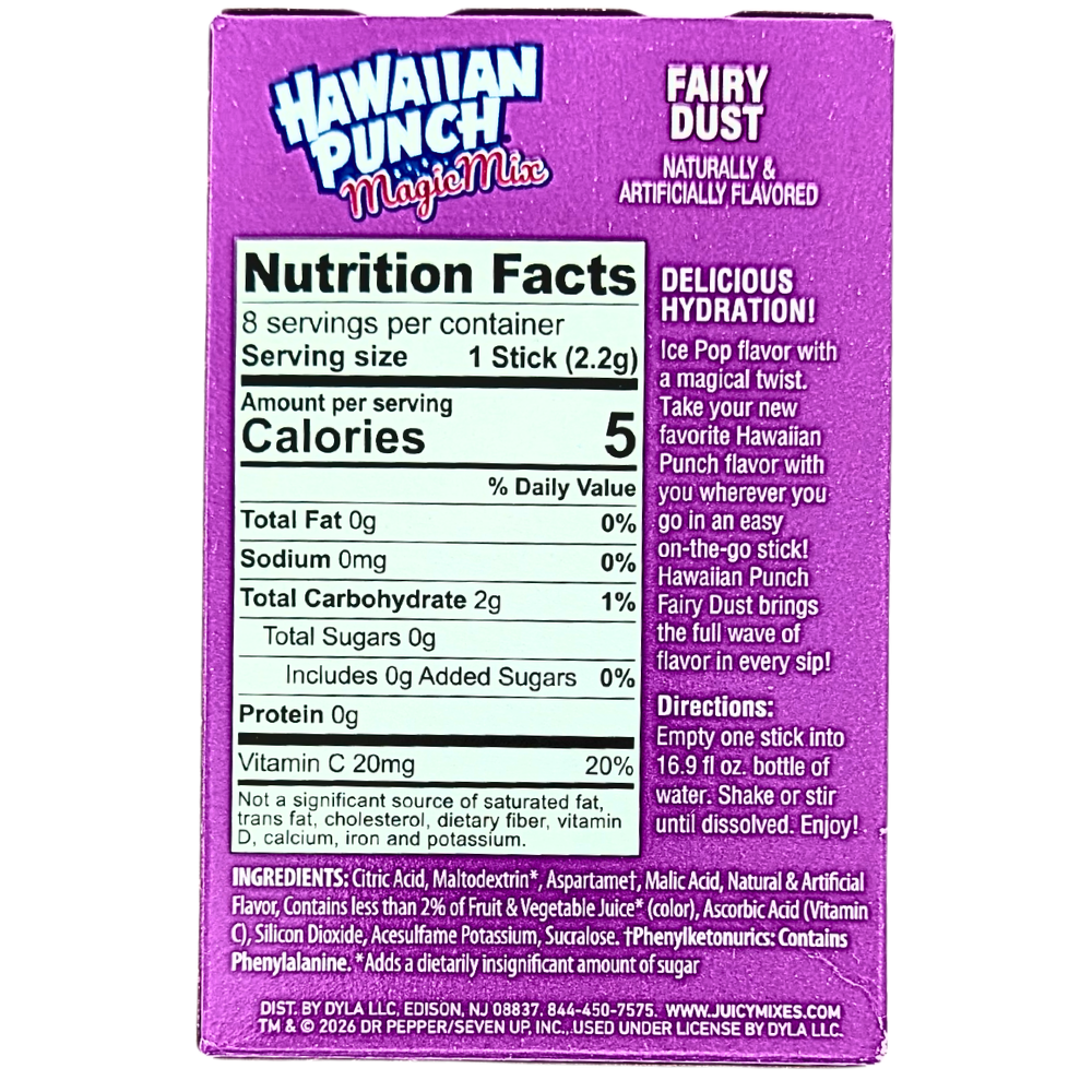 Hawaiian Punch Singles To Go Zero Sugar - Magic Mix Fairy Dust - 17.6g