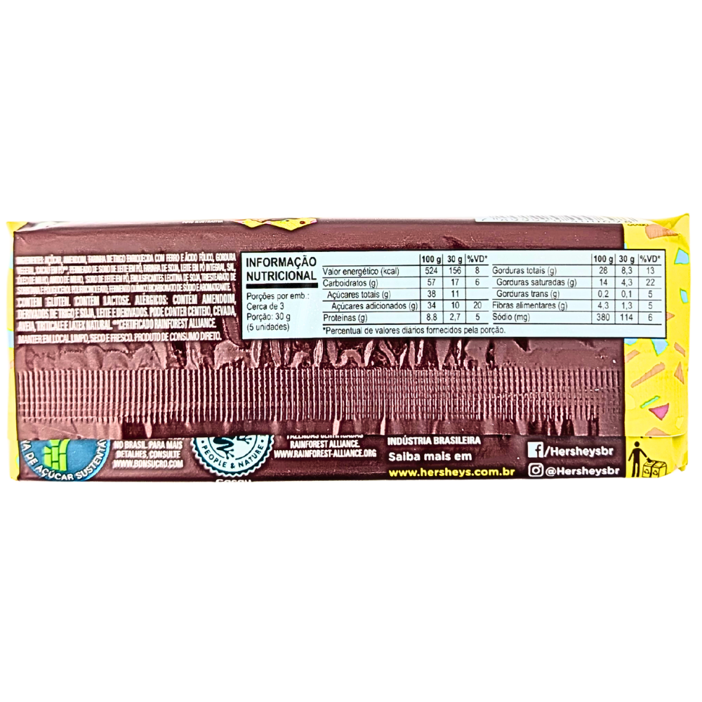 Hershey's Chocolate Wafer with Peanuts - 102g (Brazil)