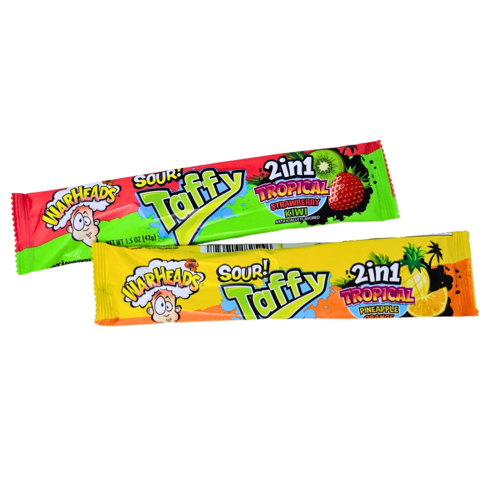 Warheads Sour Tropical Taffy 2in1 - 1.49oz *BB Sep 17 2026*
