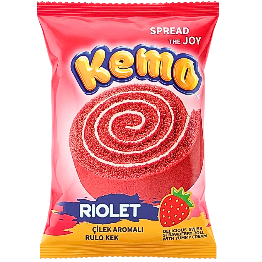 Kemo Strawberry Roll Cake (Turkey)