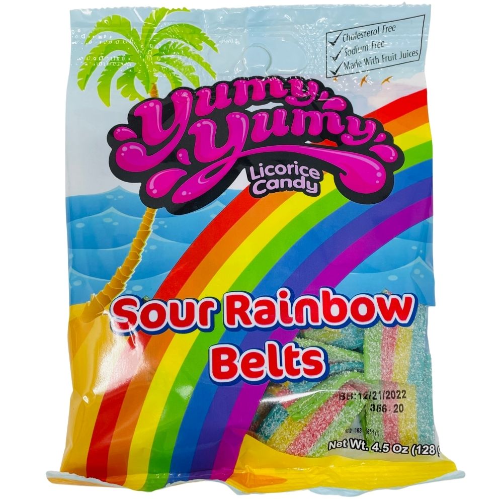 Yumy Yumy Sour Rainbow Belts - 4.5oz