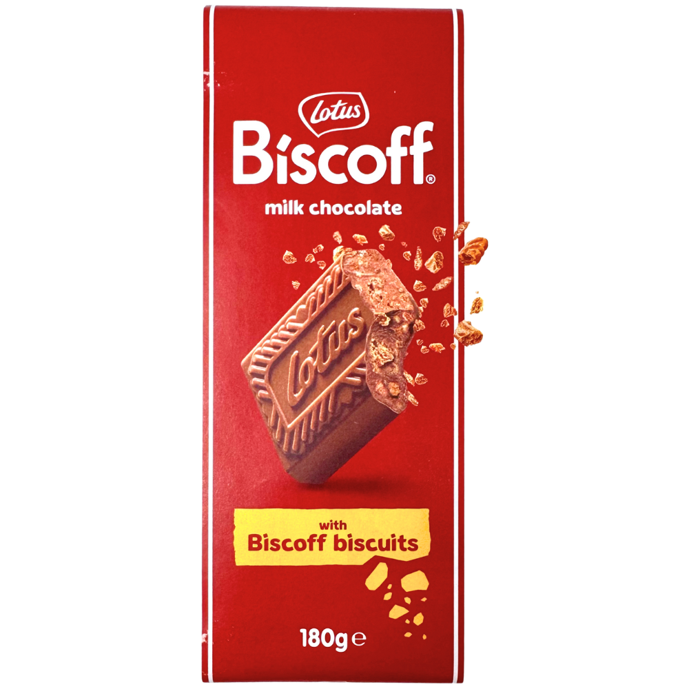 Lotus Biscoff Milk Chocolate Bar with Biscoff Crumbs (UK) - 180g
