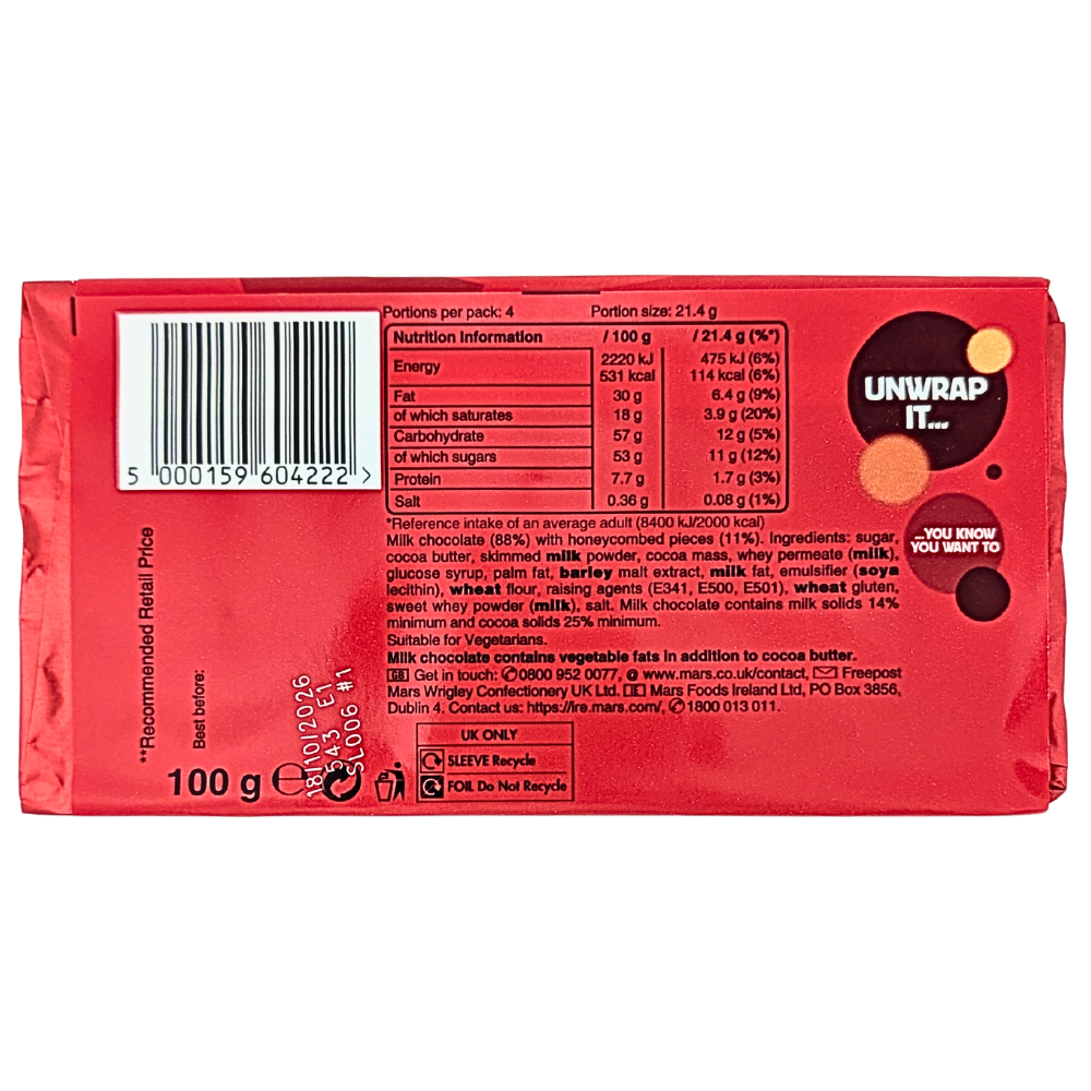 Maltesers Teasers Block UK - 100g
