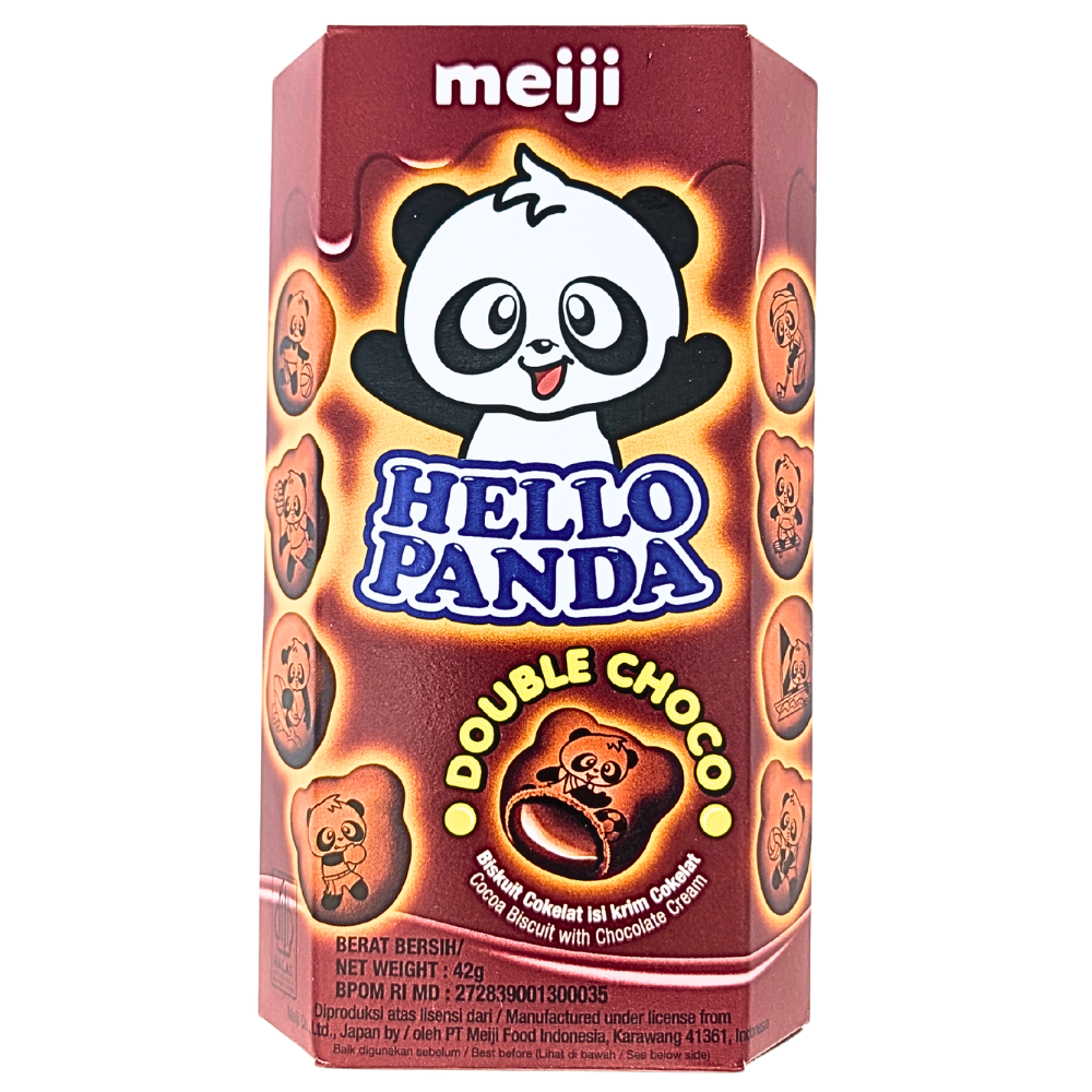 Meiji Hello Panda Double Choco Filled Cookies (Indonesia) - 42g
