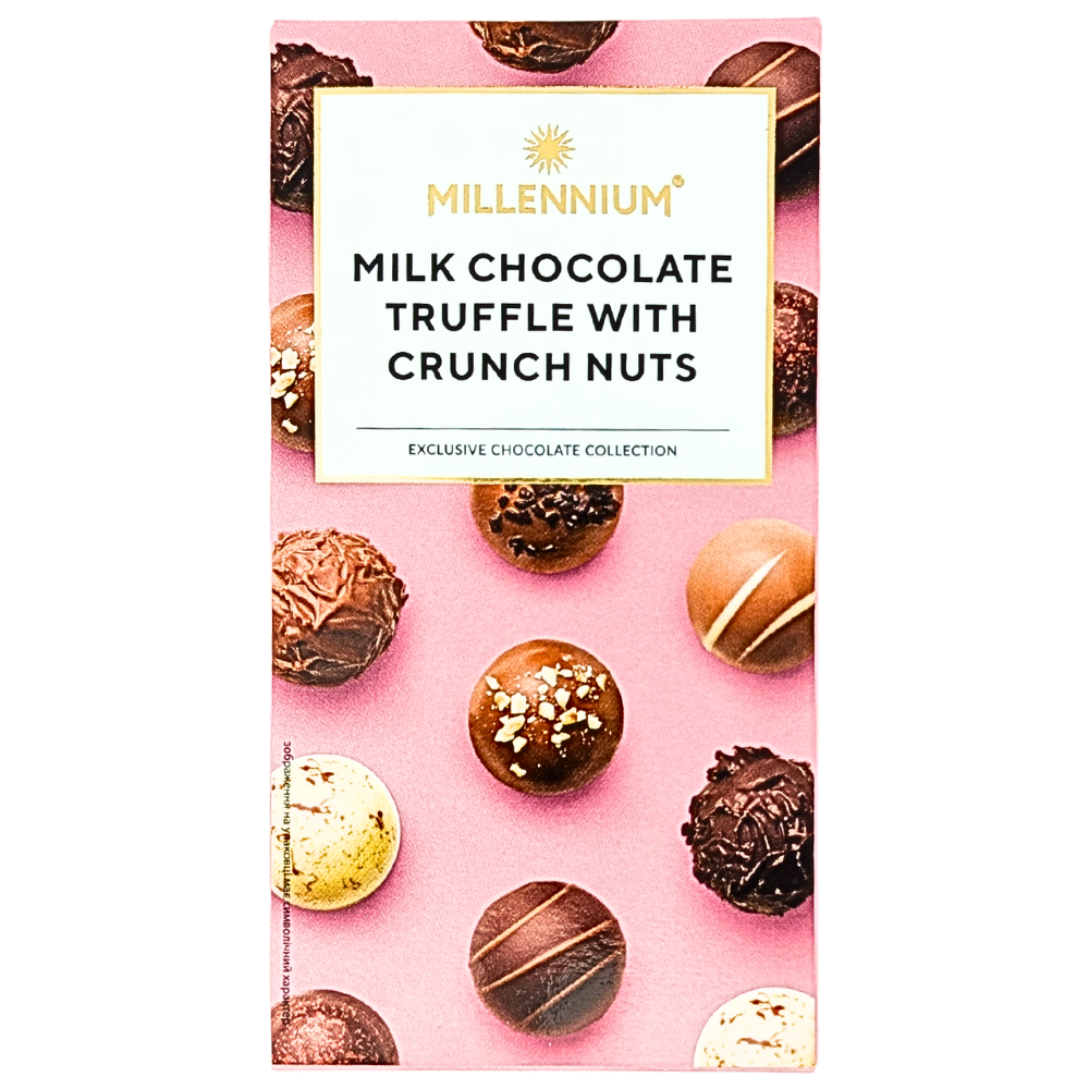 Millennium Milk Chocolate Truffle with Crunch Nuts (Ukraine) - 100g