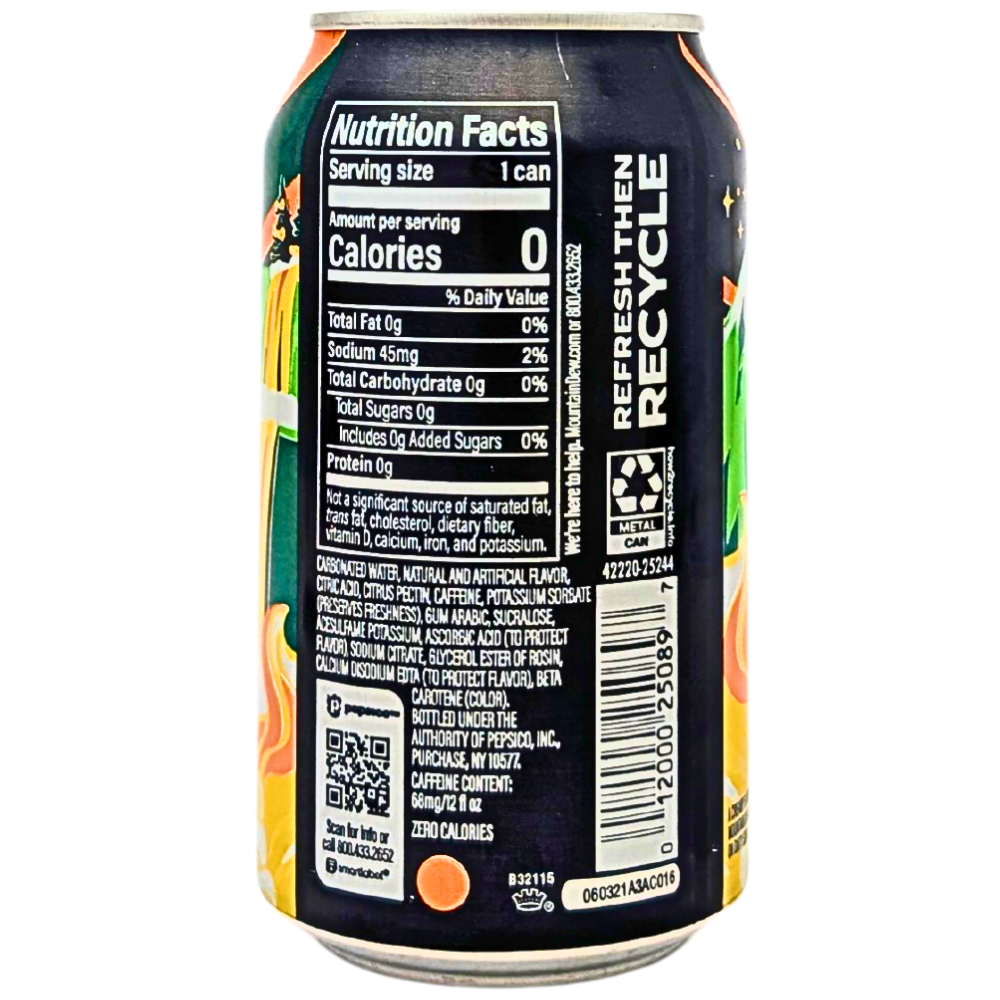 Mountain Dew Dirty Cream Soda Dew Zero Sugar - 355mL