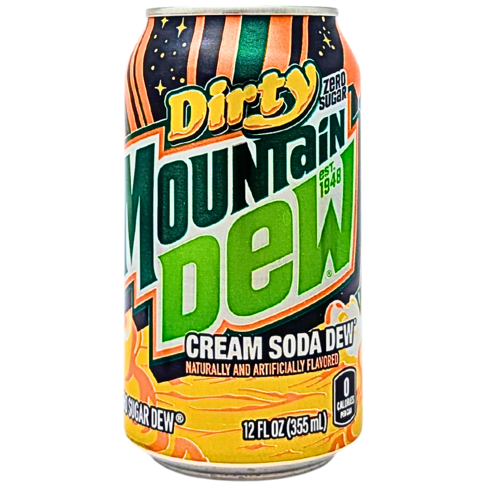 Mountain Dew Dirty Cream Soda Dew Zero Sugar - 355mL