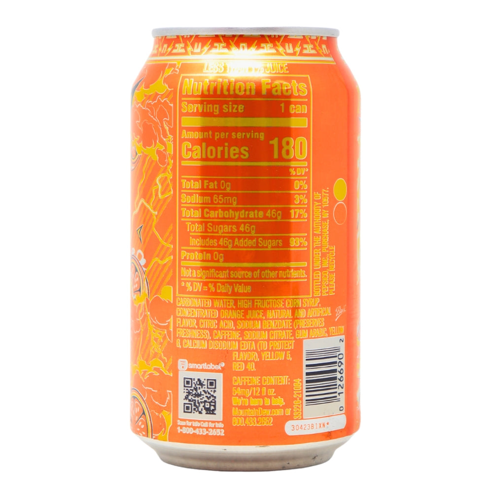 Mountain Dew Livewire Orange - 355mL