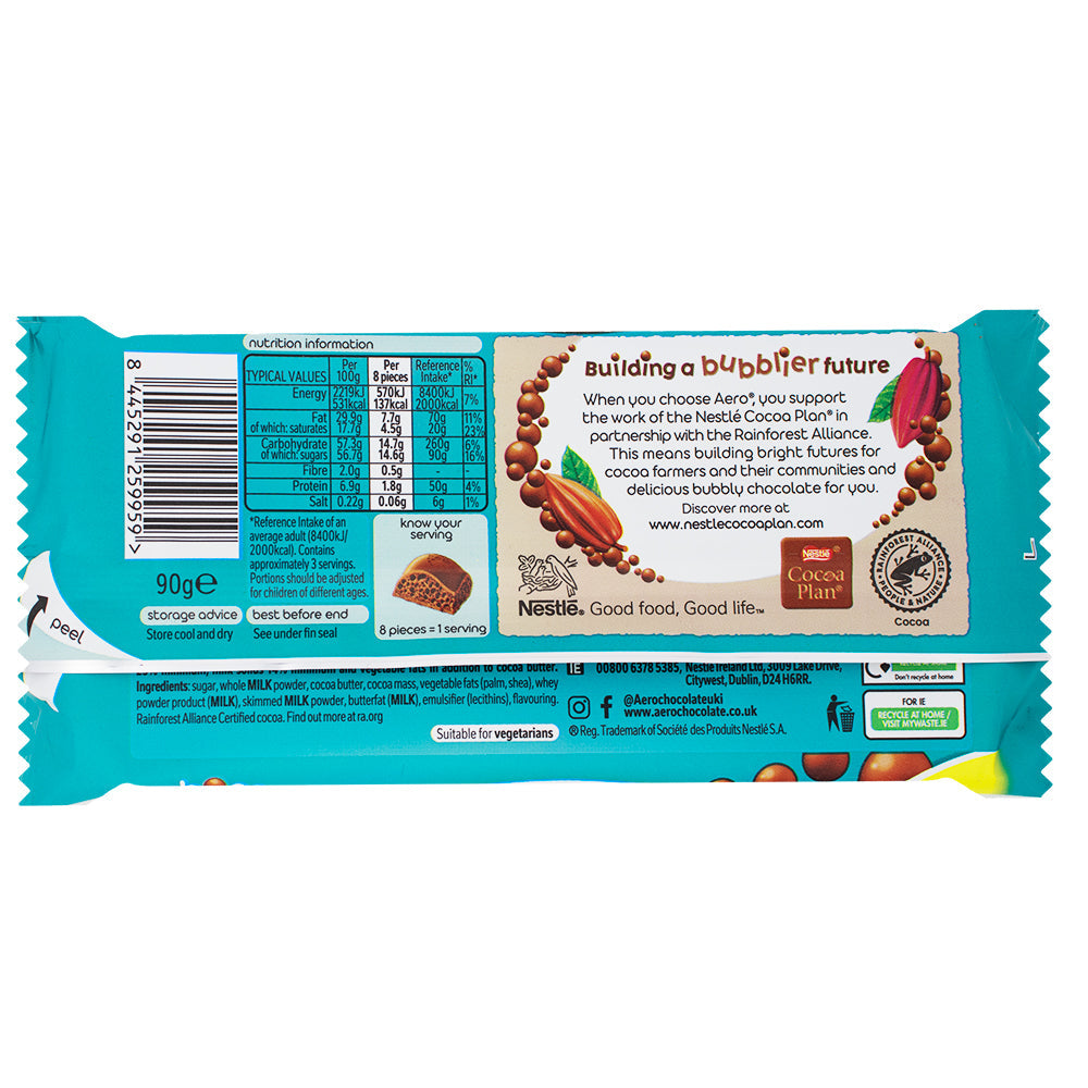 Aero Chocolate Hazelnut Sharing Bar (UK) - 90g