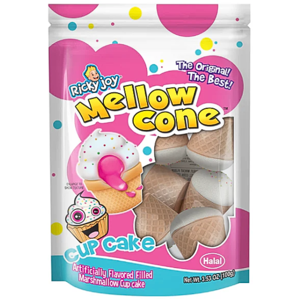 Ricky Joy Mellow Cone Cup Cake Strawberry - 3.53oz *BB Sep 15 2026*