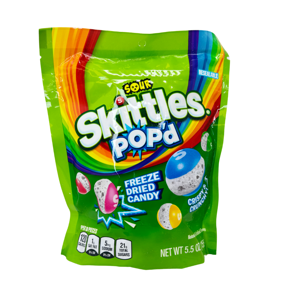 Skittles Pop'd Sour Freeze Dried Pouch - 5.5oz