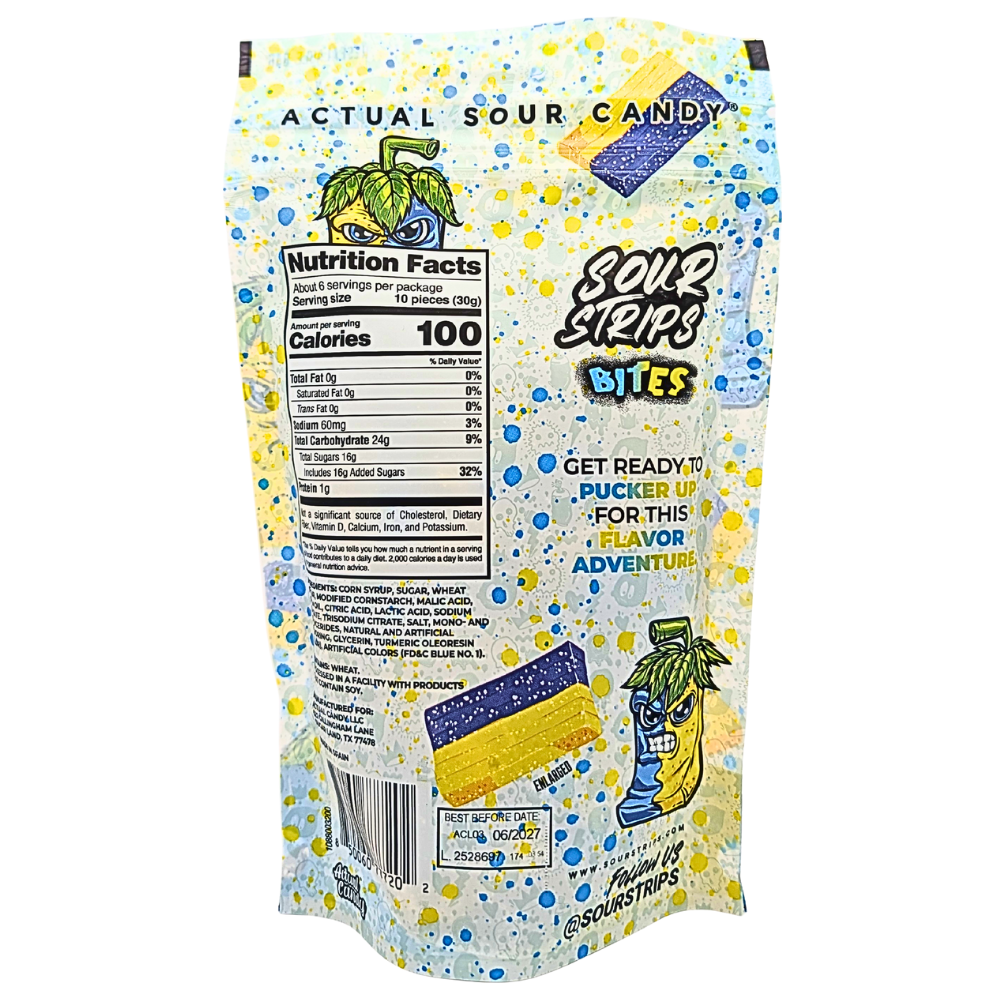 Sour Strips Bites Bluerazz Lemonade - 6.35oz