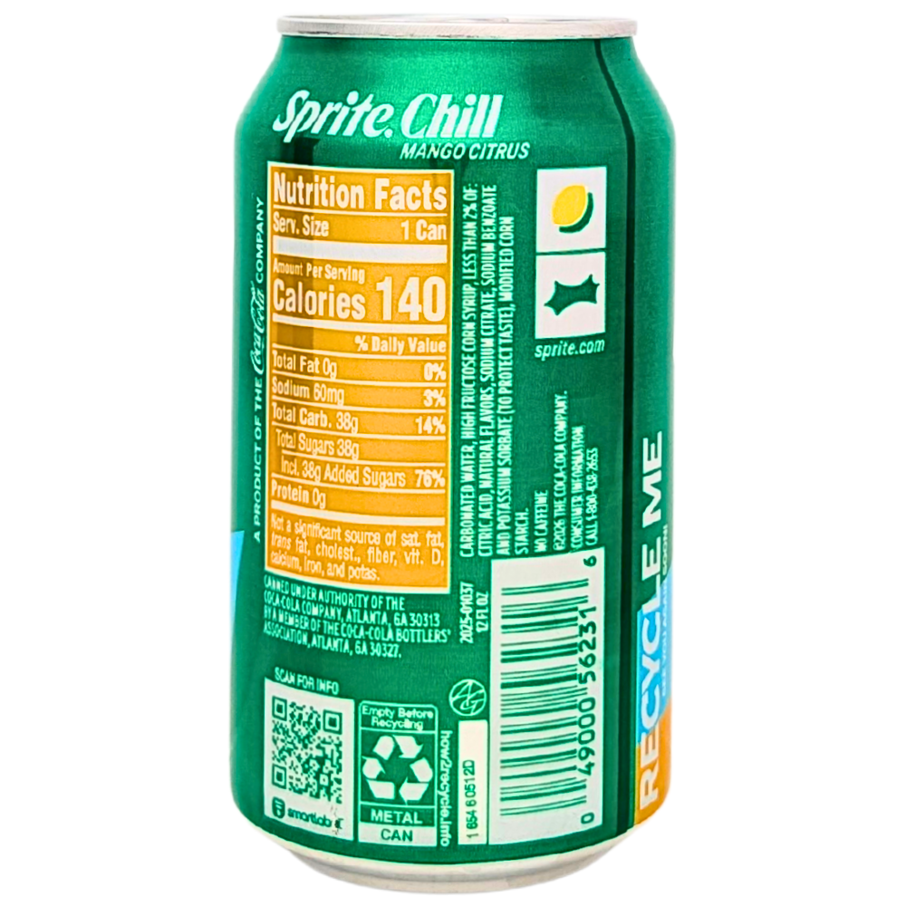 Sprite Chill Mango Citrus - 355mL