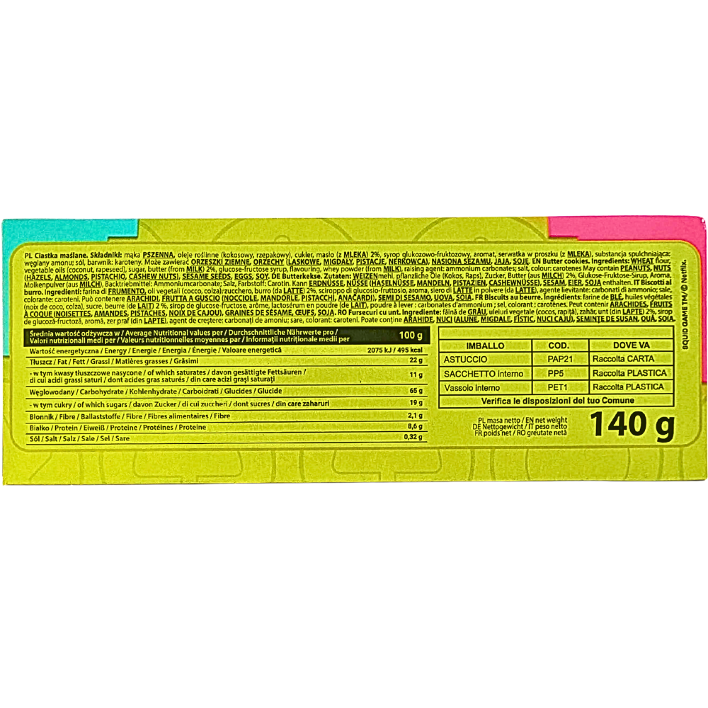 Squid Game Yummers Dalgona Butter Cookies - 140g