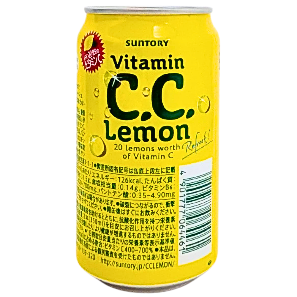 Suntory Vitamin C.C. Lemon Soft Drink (Japan) - 350mL
