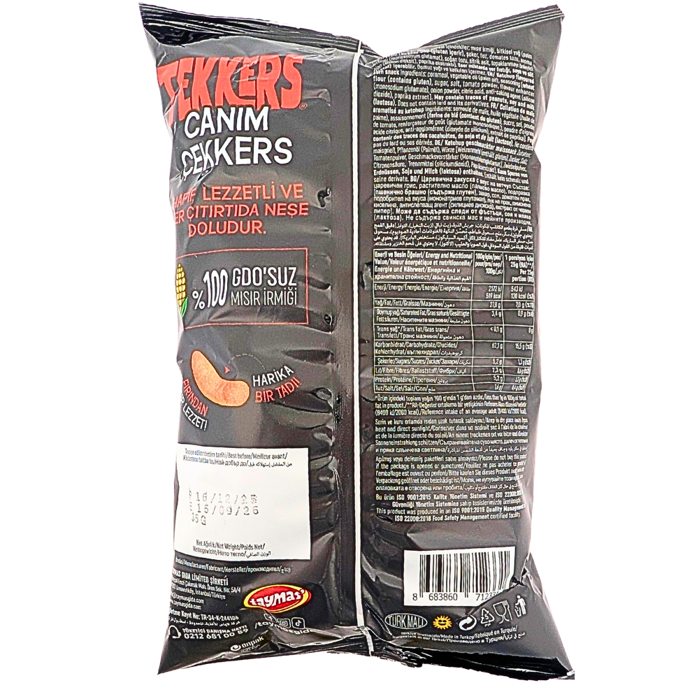 Tekkers Tomato Ketchup Corn Puffs (Turkey) - 35g *BB Sep 15 2026*