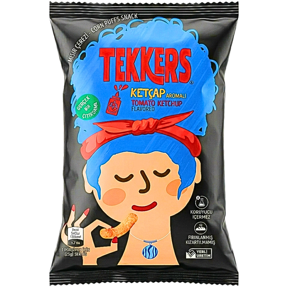 Tekkers Tomato Ketchup Corn Puffs (Turkey) - 35g *BB Sep 15 2026*