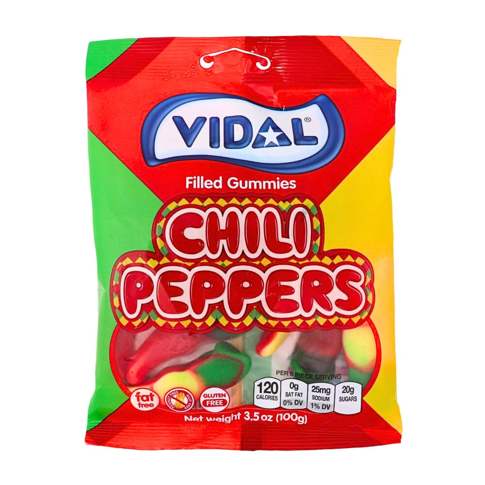 Vidal Spicy Chili Peppers Filled Gummies - 3.5oz