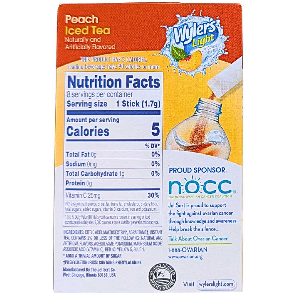 Wyler's Light Singles To Go Drink Mix Peach Iced Tea